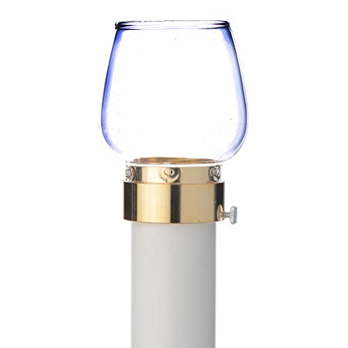 Torche pare-vent h 100cm dorée diam. 4cm