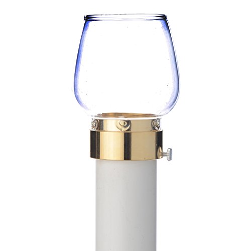 Torche pare-vent h 30cm dorée diam. 4cm