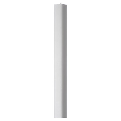 Bougie blanche carrée 800x50x50mm (lot de 6)