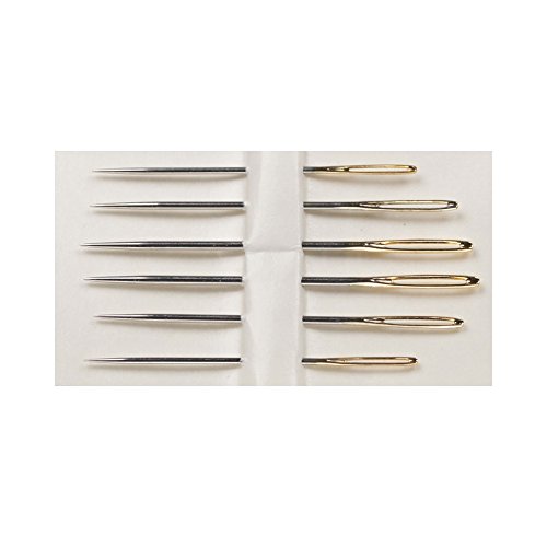 Pochette 6 aiguille à broder - Chas doré