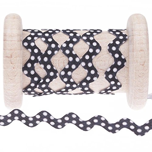 Croquet à pois au mètre - Noir