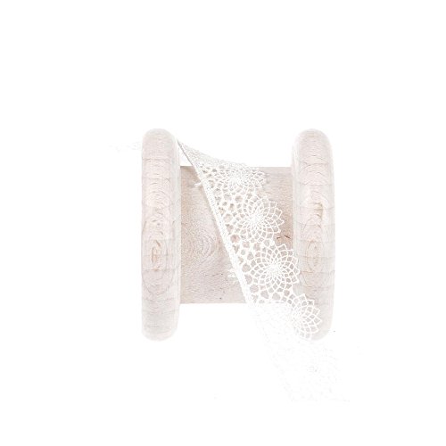 Dentelle brodée au mètre - Blanc