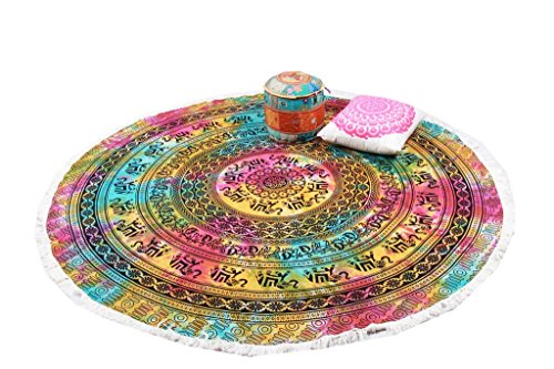 Ethnique Mandala indien traditionnel couvre-lit...