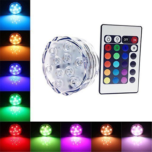 10 LED multi-couleur étanche Submersible lumièr...