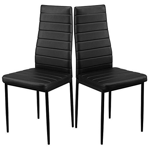 1home Chaises de cuisine et salle de manger - simili cuir - 1paire - noir code EAN B01EN4Z3DW 