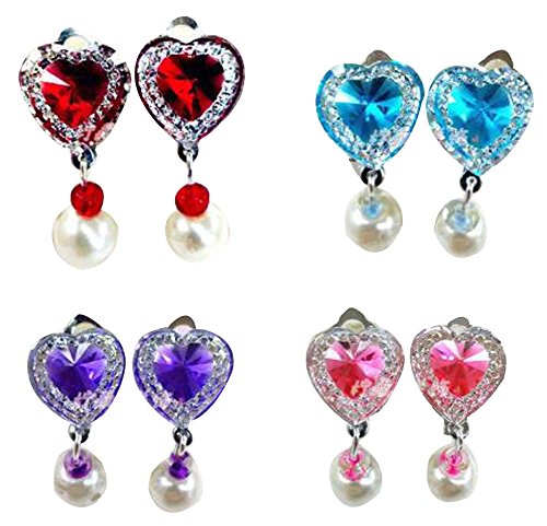 Set Of 4 Boucles d'oreilles non percées Pendent...