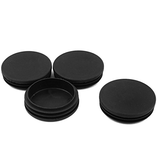 DealMux 4 Pcs Noir 63mm Plastic Blanking Embouts Tube rond Bouchon Insertion Bung code EAN B01EZP814M 