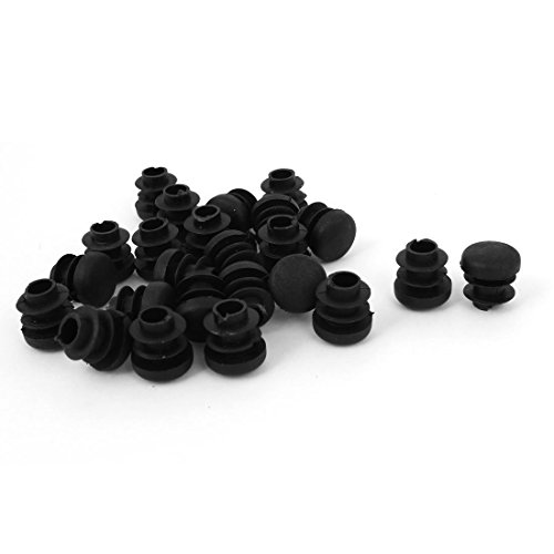Noir 14mm plastique Dia Blanking Embouts tube rond Insert 24 Pcs B01EZP85C0 DealMux