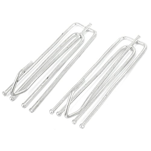 2 Pcs 7cm Longueur ton argent en acier inoxydab...