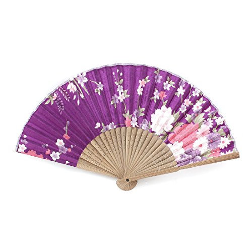 DealMux Houseware évider Poignée pivoine Imprimé Summer Éventail Violet code EAN B01F00UGV2 