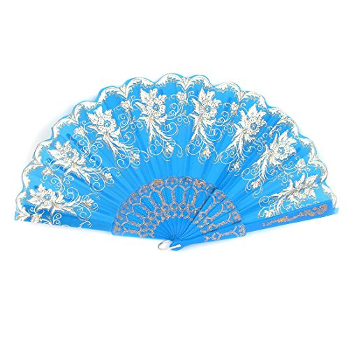 DealMux Sculpté Cadre Ribs plastique évider Danse Pliable Éventail Bleu code EAN B01F00UYRS 