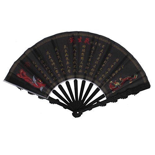 Fan Dragons Poème Imprimé Tissu nylon Femme Pli...