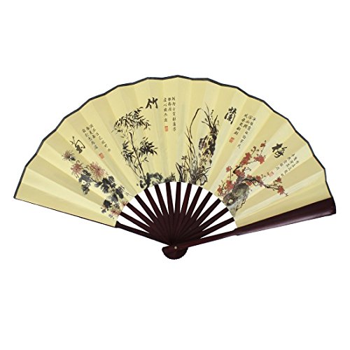 Tissu chinois traditionnel Poème Plante Imprimé...