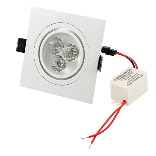 DealMux AC85V-265V 3W 3 LEDs plafond Downlight encastré Lampe Bulb Pure White code EAN B01F00WA66 