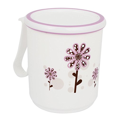 Fleurs blanches Imprimer Handgrip Bouteille d'e...