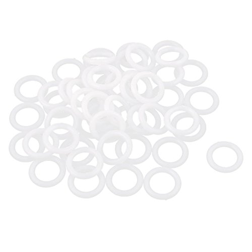 DealMux 10mm Fenêtre de rideau intérieur Dia plastique Roman aveugles Anneaux 50pcs Blanc code EAN B01F012GOG 