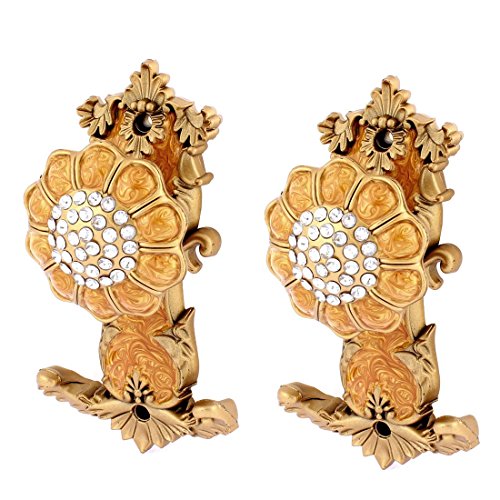 Fenêtre Forme rideau strass incrustés fleur emb...