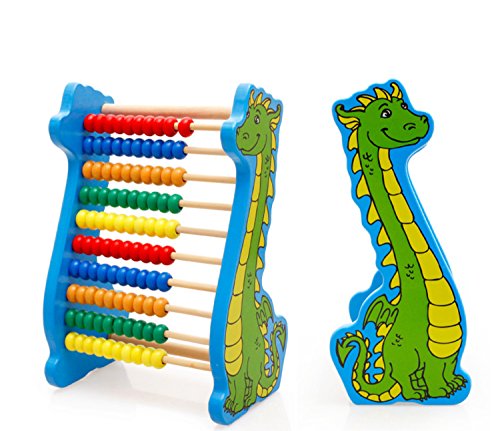 Boulier abaque en bois dinosaures calcul et mat...