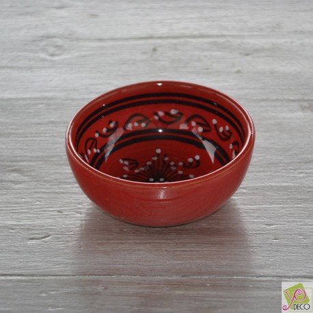 Bol Tatoué rouge - D 12 cm