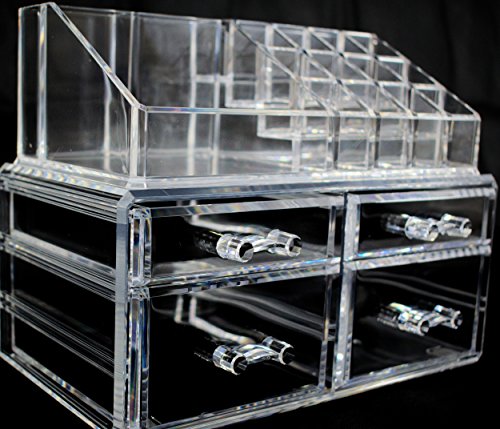 Acrylique Organiseur pour cosmétiques 4 tiroirs...