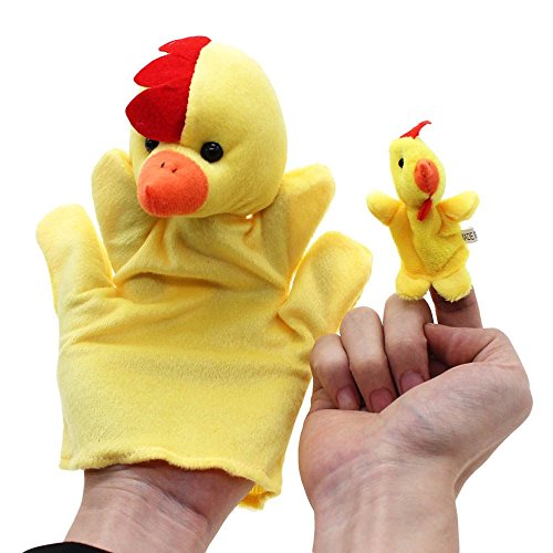 2pcs cartoon biologique jouet marionnette de do...