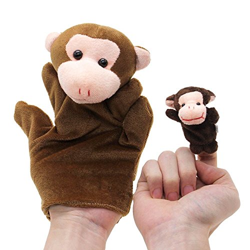 2pcs cartoon biologique jouet marionnette de do...