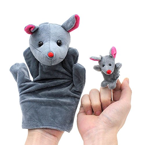 2pcs cartoon biologique jouet marionnette de do...