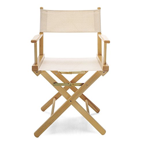 Chaise de réalisateur teintée naturel avec tiss...