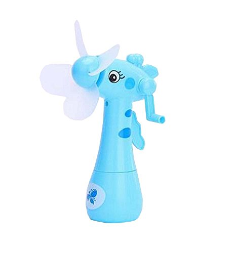 Bleu mignon Giraffe Mini Portable Fan Summer Ha...
