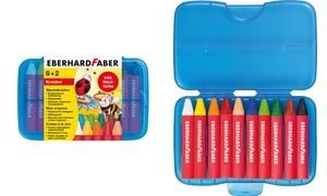 EBERHARD FABER Craie de cire, triangulaire, 8+2...
