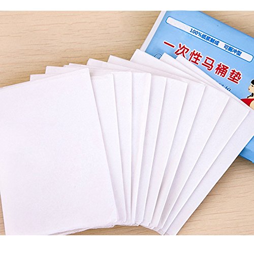 Disposable Toilet Mat 5-pack(50 pcs) Plastic St...