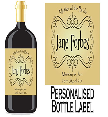 De mariage étiquette de bouteille de vin/spirit...