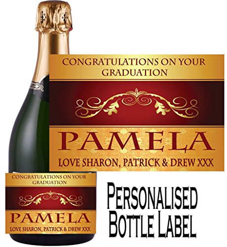 Étiquette de bouteille de champagne graduation ...
