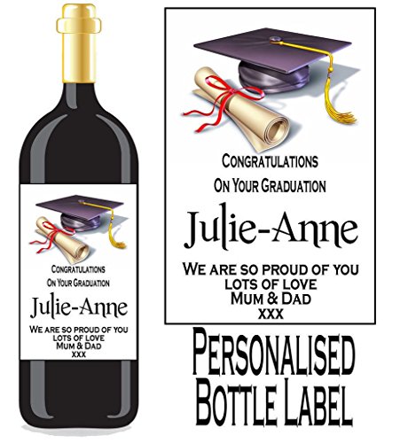 Étiquette de bouteille de vin graduation/spirit...