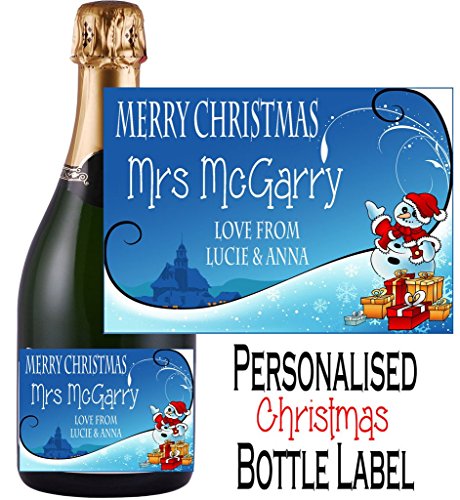 Étiquette de bouteille de champagne de noël xdcl 4