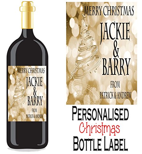 Étiquette de bouteille de vin de noël/spirit xd...