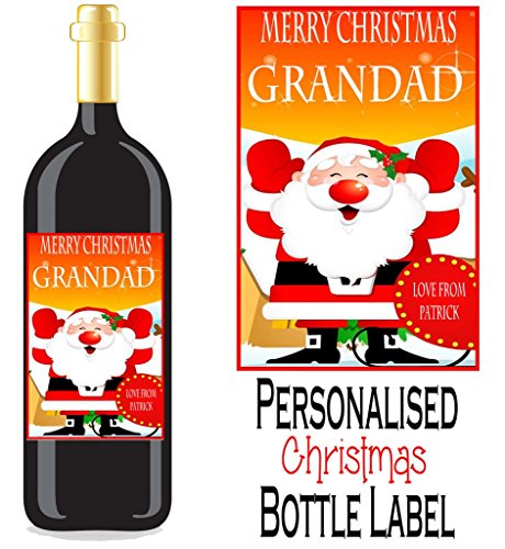 Étiquette de bouteille de vin de noël/spirit xd...