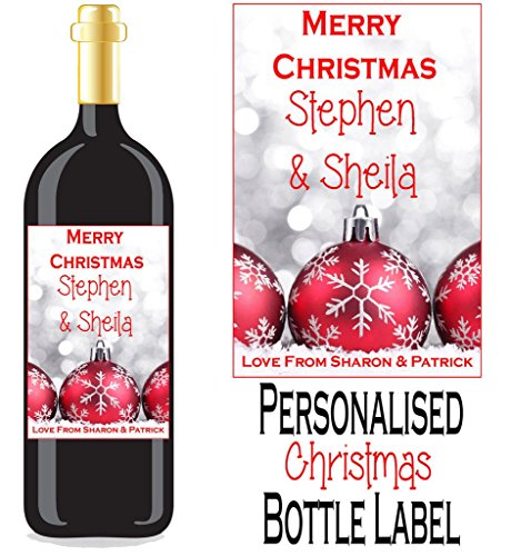 Étiquette de bouteille de vin de noël/spirit xd...