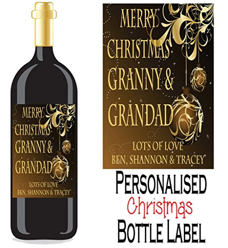 Étiquette de bouteille de vin de noël/spirit xd...