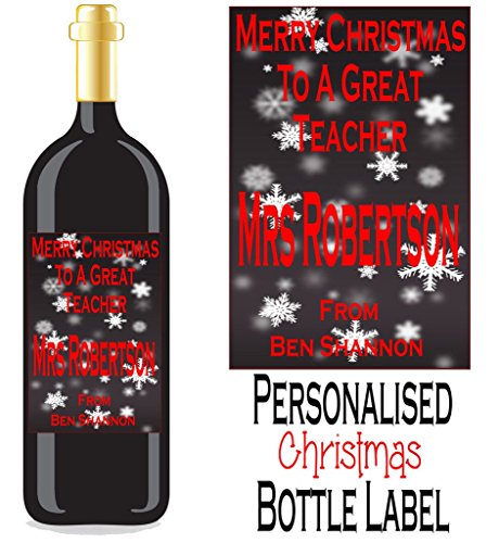 Étiquette de bouteille de vin de noël/spirit xd...