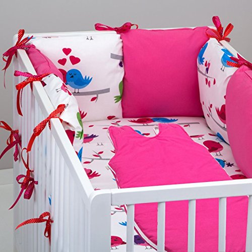 Set 8 pcs linge lit bébé: tour de lit 6 coussin...