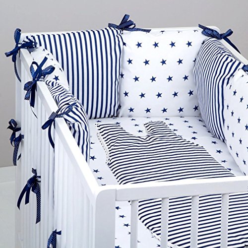 Set 8 pcs linge lit bébé: tour de lit 6 coussin...