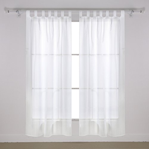 Doconovo Lot de 2 Voilages Solide à Pattes pour...