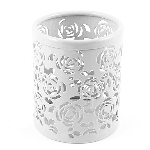 Demarkt Ciselé pot à crayons en métal avec style de roses rangements pour produits cosmetiques/boite de maquillage/organisateur multi-cosmetiques code EAN B01H53ZL3A 