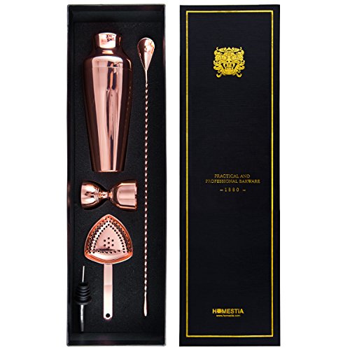 Rose or coffret cocktail or de 5 pièces avec 55...