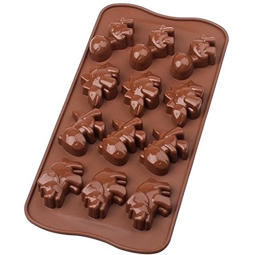 Moule silicone 12 moules muffins dinosaure pour...