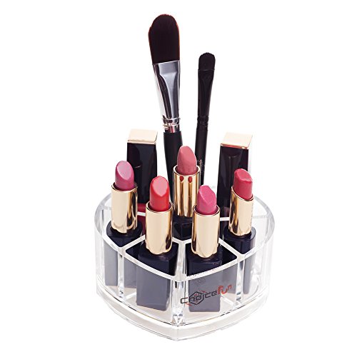 Coeur acrylique maquillage forme organizer cosm...