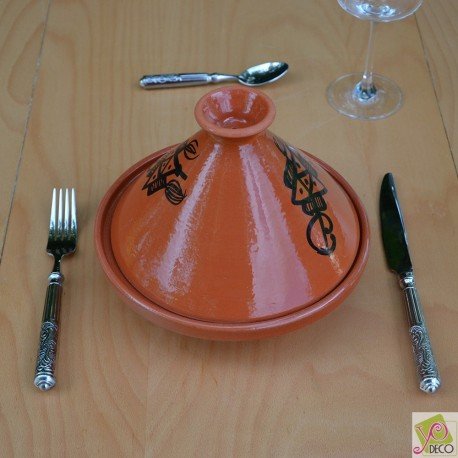 Tajine en terre cuite traditionnel - D 23 cm