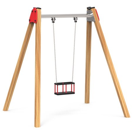 'Balançoire pour enfant en bois de pin scandina...