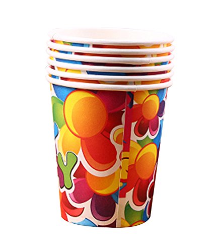 10 Pcs Cartoon Party Flower Child Drink Cups Cu...